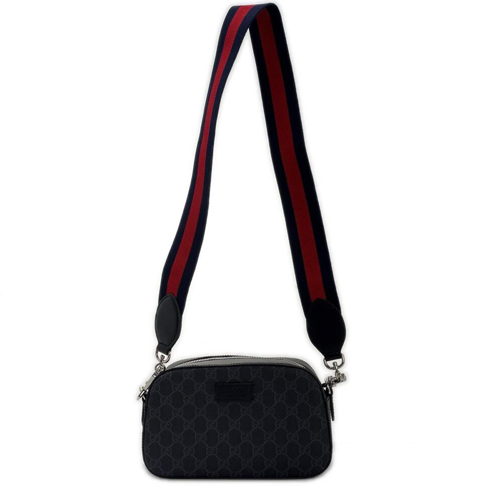 Gucci GG Supreme bag black Navy Blue leather shoulder